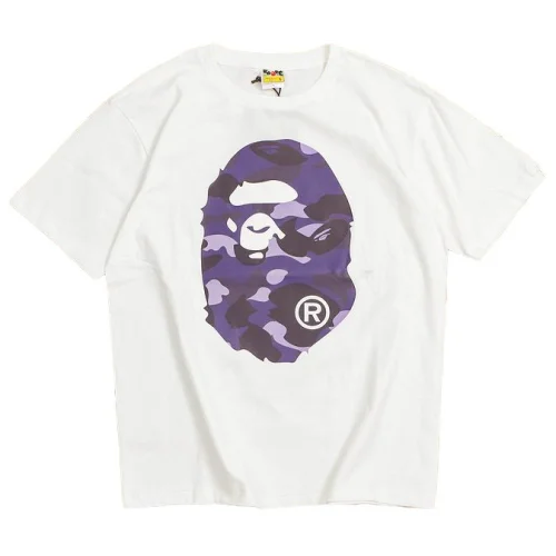 Футболка A Bathing Ape Camouflage Purple Monkey Had "White"