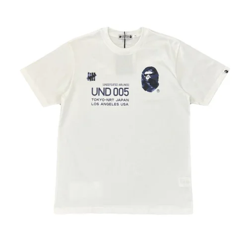 Футболка A Bathing Ape Print Airplane Flight "White/Blue"