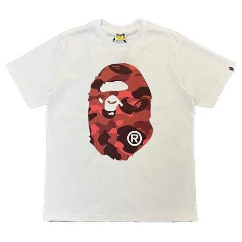 Футболка A Bathing Ape With Print On Both Sides "White/Red"