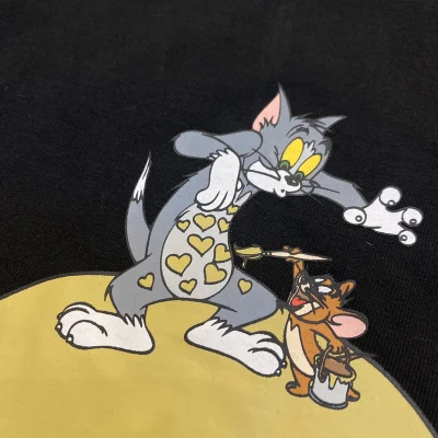 Футболка A Bathing Ape X Tom And Jerry "Black" фото № 5