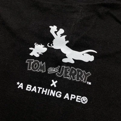 Футболка A Bathing Ape X Tom And Jerry "Black" фото № 6