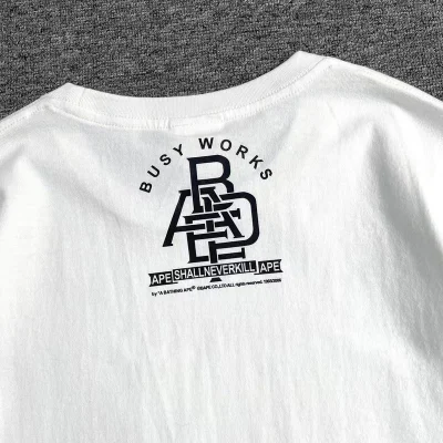 Футболка A Bathing Ape Merging Monkeys "White" фото № 4