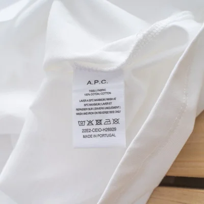 Футболка A.P.C Inverted Letter "White" фото № 3