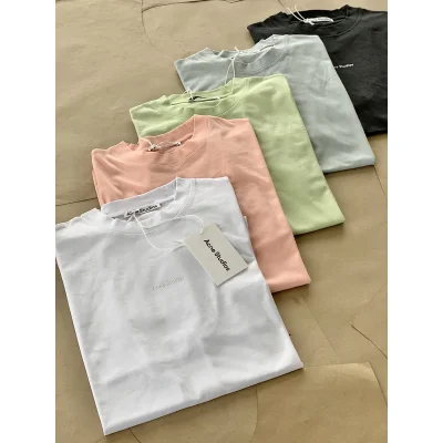 Футболка Acne Studios Short Sleeve Logo Text AS "Light green" фото № 2