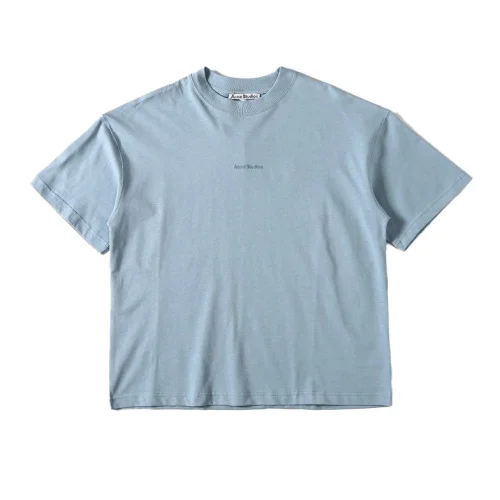 Футболка Acne Studios In The Usual Style With Logo "Blue"