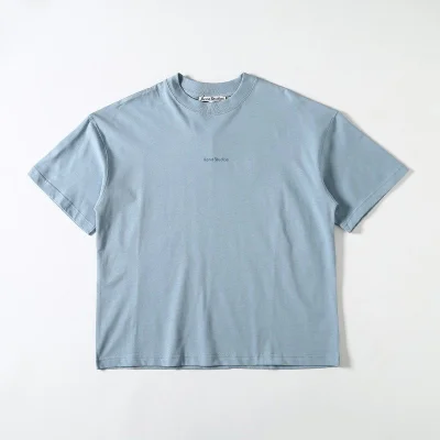 Футболка Acne Studios In The Usual Style With Logo "Blue" фото № 2