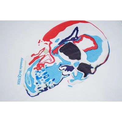 Футболка Alexander Mcqueen Multicolor Skull Print "White" фото № 4