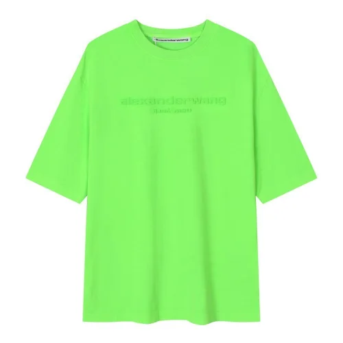 Футболка Alexander Wang Logo Brand New York Text "Green"