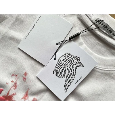 Футболка Alexander Wang Logo In Splashes Of Paint "White" фото № 6