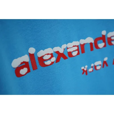 Футболка Alexander Wang Logo In The Snow "Blue" фото № 5