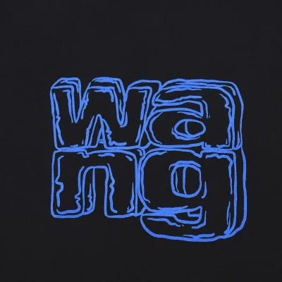 Футболка Alexander Wang With Brand Logo "Black" фото № 7