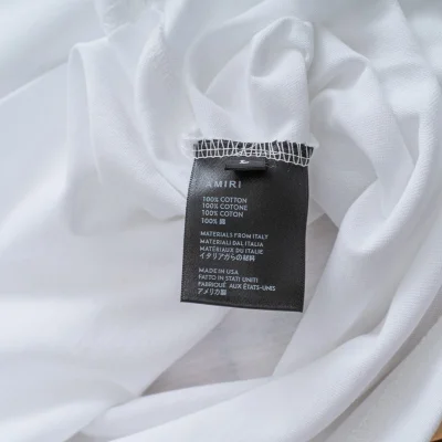 Футболка Amiri Logo With White Flowers "White" фото № 4