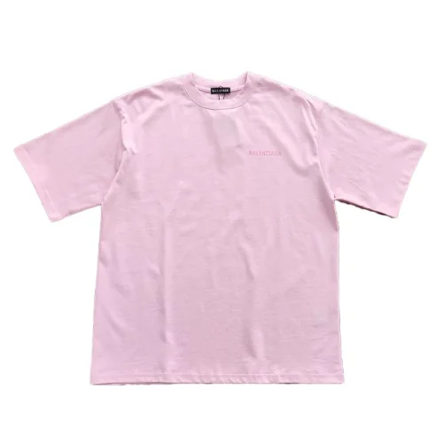 Футболка Balenciaga With Pink Text Logo "Pink"