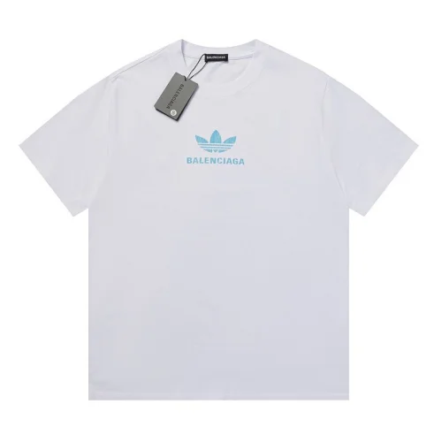 Футболка Balenciaga X Adidas With Blue Logo "White"