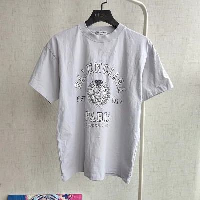 Футболка Balenciaga Royal Coat Of Arms Large "White" фото № 8