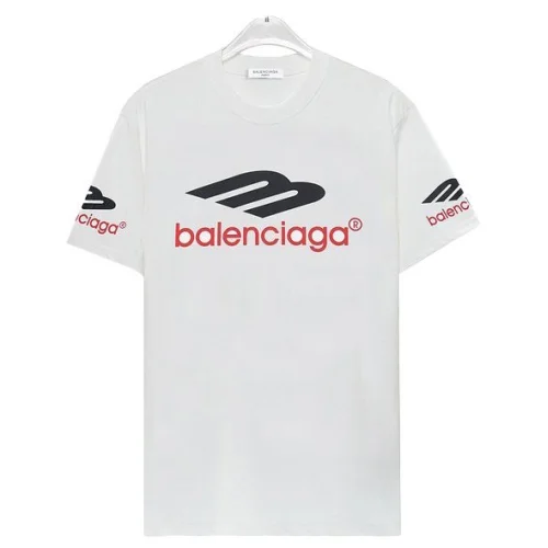 Футболка Balenciaga Side Labels Front Logo "White"