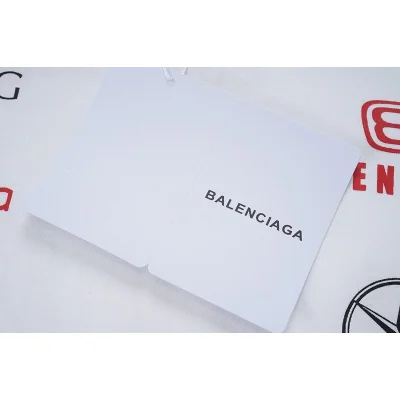 Футболка Balenciaga Logo Images And Signs "White" фото № 8