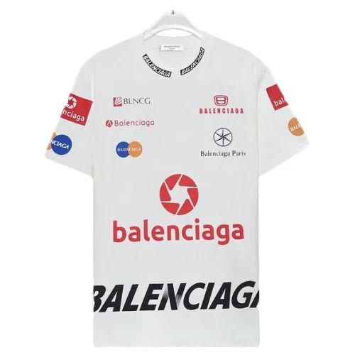 Футболка Balenciaga Logo Images And Signs "White"
