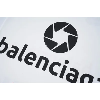 Футболка Balenciaga Logo Images And Signs "White" фото № 6