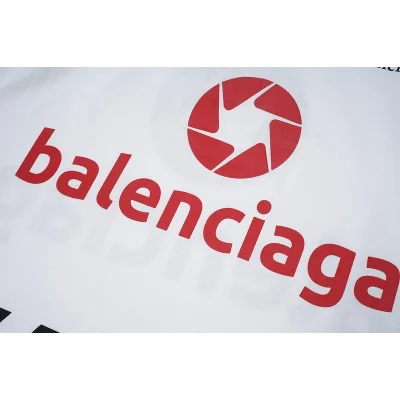Футболка Balenciaga Logo Images And Signs "White" фото № 4