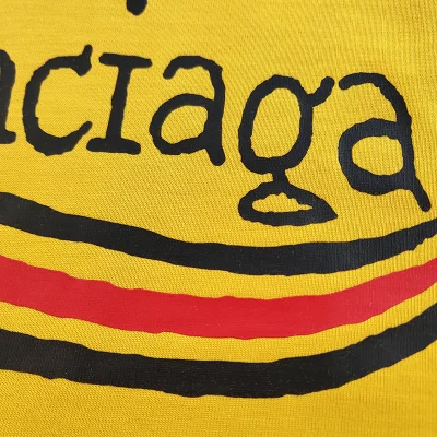 Футболка Balenciaga Big Logo With Waves "Yellow" фото № 5