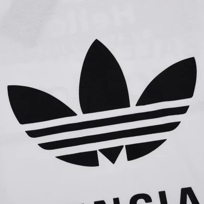 Футболка Balenciaga X Adidas With The Inscription Hello "White" фото № 2