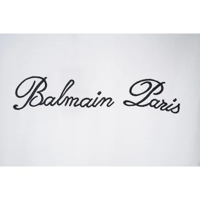 Футболка Balmain Big Embroidered Logo Back "White" фото № 5