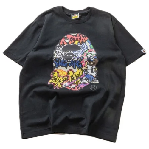 Футболка Bape Multicolor Big Front Logo "Black"