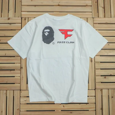 Футболка Bape Big Logo With Inscription Front And Small Logo Back "White" фото № 2