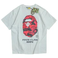 Футболка Bape Big Logo With Inscription Front And Small Logo Back "White"