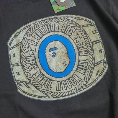 Футболка Bape Logo Inside Rounded Inscription Front "Black" фото № 5 Футболка Bape Logo Inside Rounded Inscription Front "Black" фото № 5