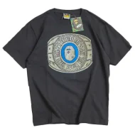 Футболка Bape Logo Inside Rounded Inscription Front "Black"