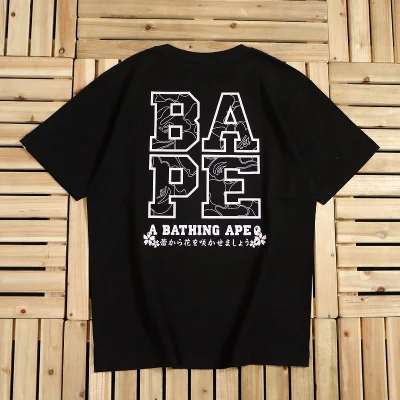 Футболка Bape Ape With Flowers "Black" фото № 2