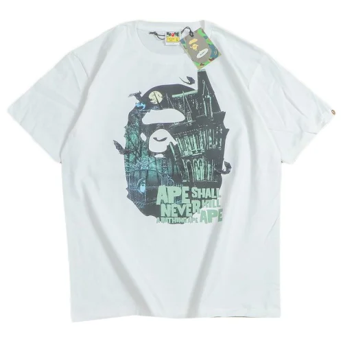 Футболка Bape Moon And Castle Inside Logo "White"