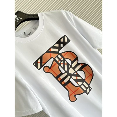 Футболка Burberry Checkered Logo Print "White" фото № 3