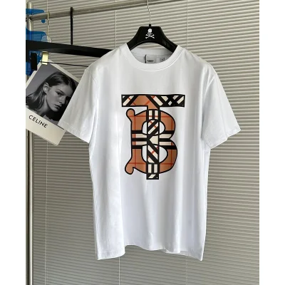 Футболка Burberry Checkered Logo Print "White" фото № 4