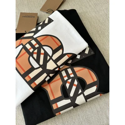 Футболка Burberry Checkered Logo Print "White" фото № 5