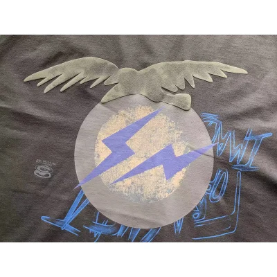 Футболка Cactus Jack Merch Flying Bird And Circle Front Print "Gray" фото № 5