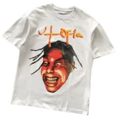 Футболка Cactus Jack Merch Man With Dreadlocks Print "White"