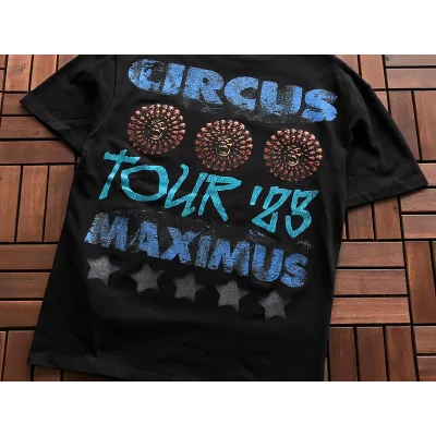 Футболка Cactus Jack Merch Big Letters Front And Circles With Stars Back "Black" фото № 4