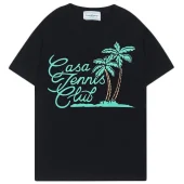 Футболка Casablanca Big Palm Trees And Inscription Tennis Club "Black"