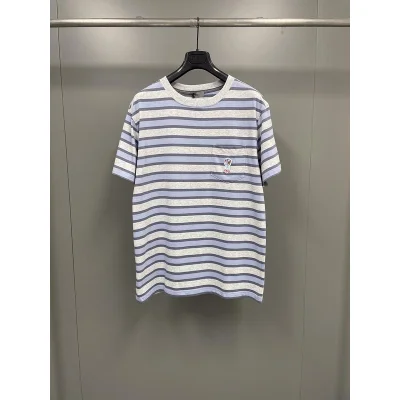 Футболка Christian Dior Lines "White/Blue" фото № 2