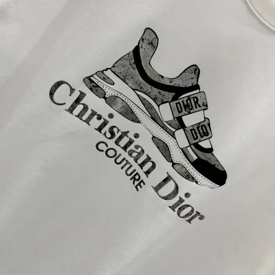 Футболка Christian Dior One Sneaker Frontside Logo "White" фото № 5