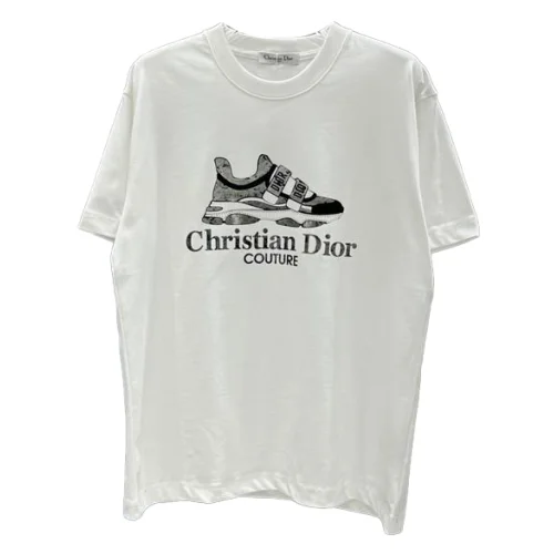 Футболка Christian Dior One Sneaker Frontside Logo "White"