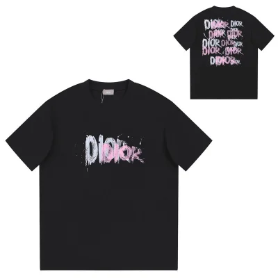 Футболка Christian Dior Inscription With Crayons "Black" фото № 9