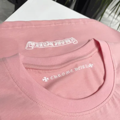 Футболка Chrome Hearts Large logo On the Back "Pink" фото № 4