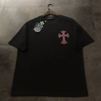 Футболка Chrome Hearts With A Diamond Logo "Black" фото № 6