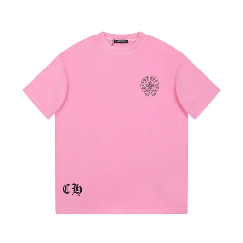 Футболка Chrome Hearts Black Logo Brand "Pink"