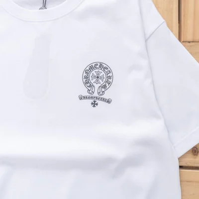 Футболка Chrome Hearts Big Back Logo And Rounded Inscription "White" фото № 4