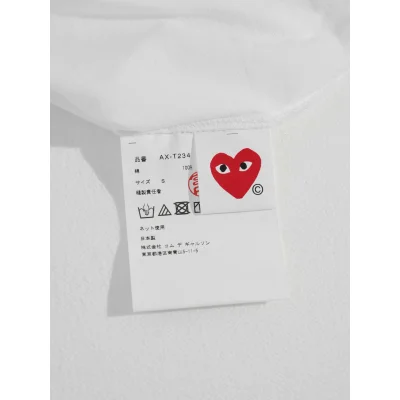 Футболка Comme des Garçons Play Full Heart "White" фото № 5